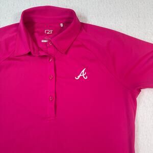 Cutter & Buck Atlanta Braves Pink with Embroidered Logo CB DryTec